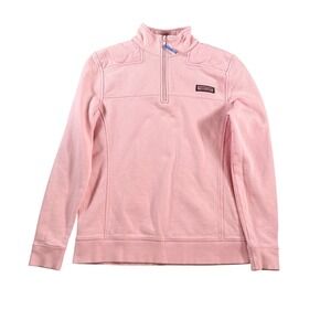 Vineyard Vines Womens Pink Shep Shirt 1/4 Zip Pullover Sweatshirt Size XS